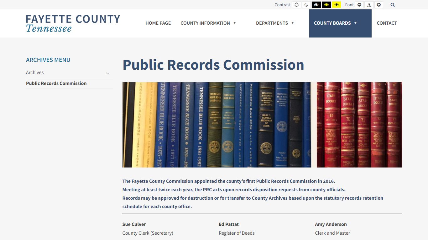 Public Records Commission - Fayette County