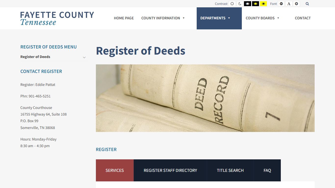 Register of Deeds - Fayette County